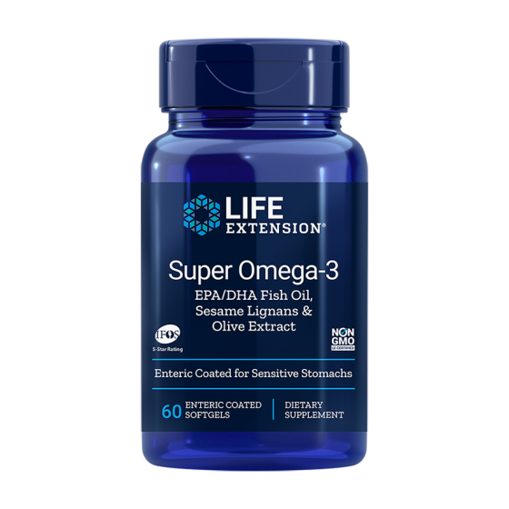 Life Extension Super Omega 3 with EPA/DHA with Sesame Lignans Olive- Υγεία καρδιαγγειακού συστήματος 60 κάψουλες